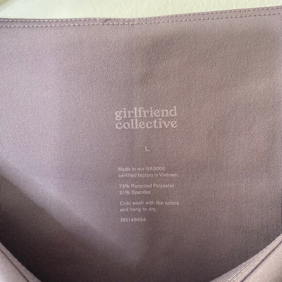 GIRLFRIEND COLLECTIVE Jolene Cropped Bra Cap Sleeve Padded Top Size Large - Picture 5 of 8